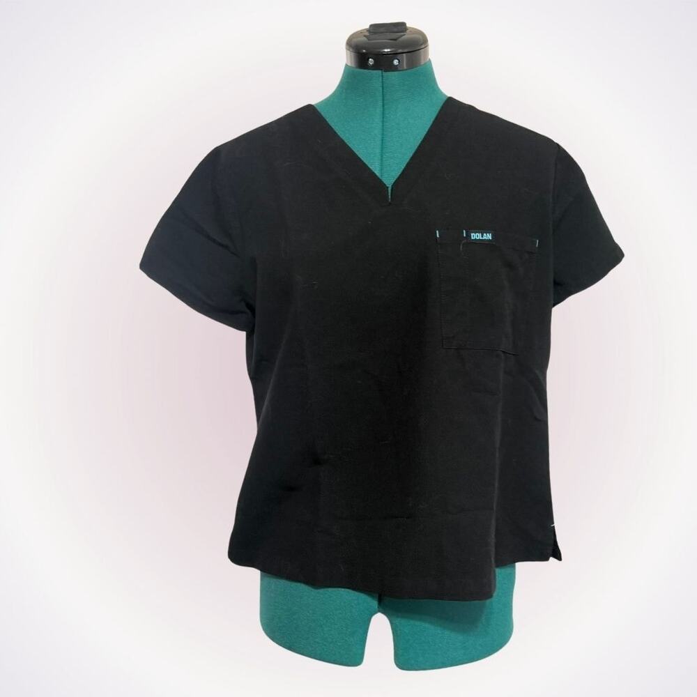 Dolan Black V-Neck Scrub Top | Sz SP